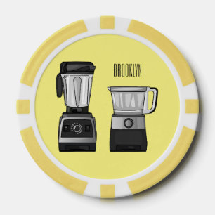 Lot De Jeton De Poker Illustration du processeur et du mixeur alimentair