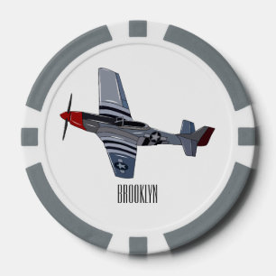 Lot De Jeton De Poker Illustration d'un avion de chasse-bombardier