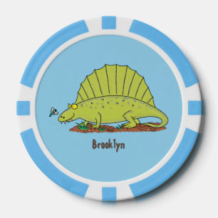 Lot De Jeton De Poker Illustration d'un dimétrodon vert mignon