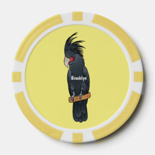 Lot De Jeton De Poker Illustration d'un oiseau de cobaye de palme