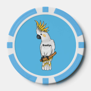 Lot De Jeton De Poker Illustration d'un oiseau de cokatoscope à crête de