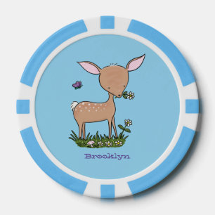 Lot De Jeton De Poker Illustration d'une jolie dessin de cerf de bébé he