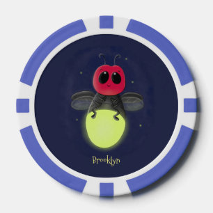 Lot De Jeton De Poker Illustration d'une luciole à éclair mignon