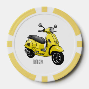 Lot De Jeton De Poker Illustration d'une moto cyclable