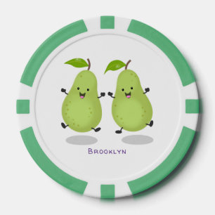 Lot De Jeton De Poker Illustration d'une paire de poires mignonne