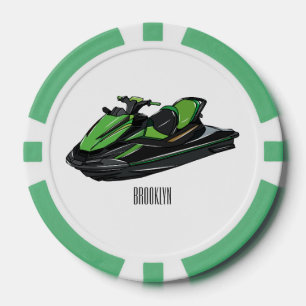 Lot De Jeton De Poker Illustration Jet ski