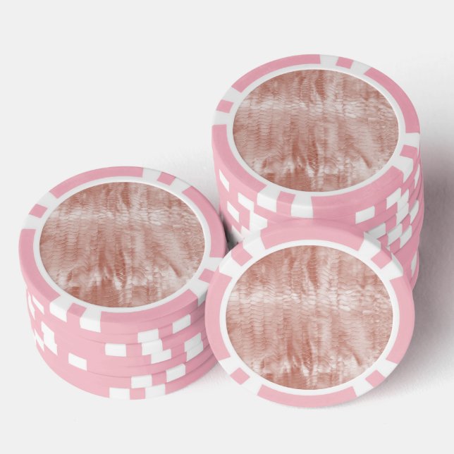 Lot De Jeton De Poker Impression de serpent rose pâle (Empiler)