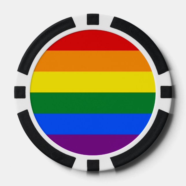 Lot De Jeton De Poker Indicateur de la fierté arc-en-ciel (Recto)