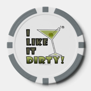 Lot De Jeton De Poker J'AIME QUE ÇA SOIT SALE ! Humour Dirty Martini