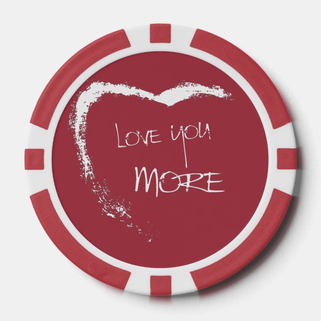 Lot De Jeton De Poker Je t'aime plus (Recto)