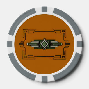 Lot De Jeton De Poker Jeu de puces de tisonnier de ~ d'art déco