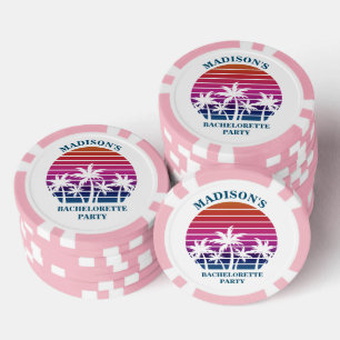 Lot De Jeton De Poker Jolie fête de demoiselle d'honneur personnalisée a