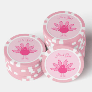 Lot De Jeton De Poker Jolie fille rose Thanksgiving Turquie Custom