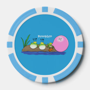 Lot De Jeton De Poker Jolie grenouilles drôles bubblegum dessin animé il