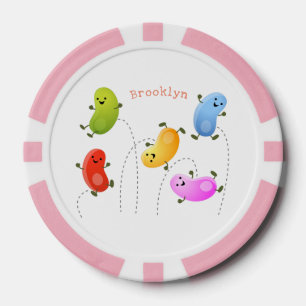 Lot De Jeton De Poker Jolie jellybeans bondissant dessin animé