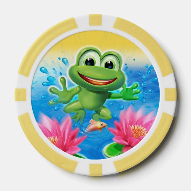 Lot De Jeton De Poker Jouets de fête d'anniversaire de la grenouille (Recto)