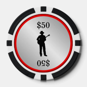 Lot De Jeton De Poker Joueur de guitare