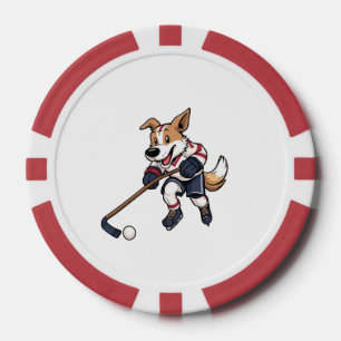 Lot De Jeton De Poker Joueur de hockey sur chien