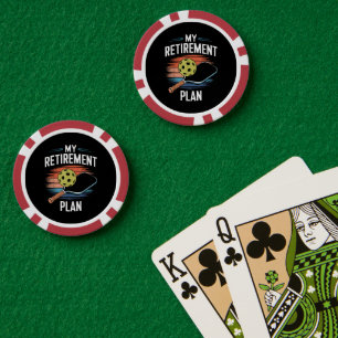 Lot De Jeton De Poker Joueur de pickleball Mon Plan de Retraite