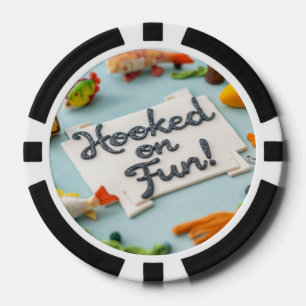 Lot De Jeton De Poker Jour d'anniversaire de pêche sur le thème du plais