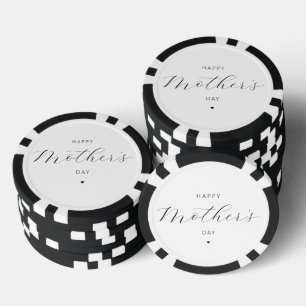 Lot De Jeton De Poker Joyeuse fête des mères Élégante typographie de scr