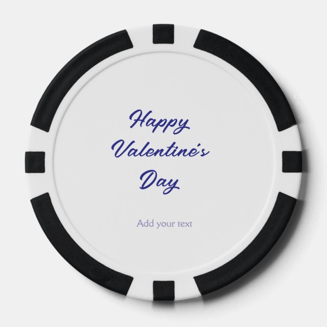 Lot De Jeton De Poker Joyeuse Saint-Valentin violet nom ajouter un messa (Recto)