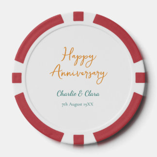 Lot De Jeton De Poker Joyeux anniversaire ajouter nom orange gras simp
