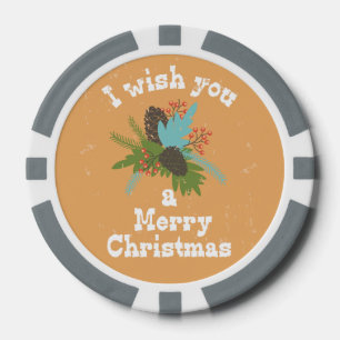 Lot De Jeton De Poker Joyeux Décor de Noël