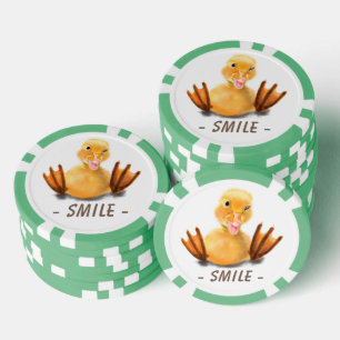 Lot De Jeton De Poker Joyeux Joueur Canard Drôle Chips de Poker Smile