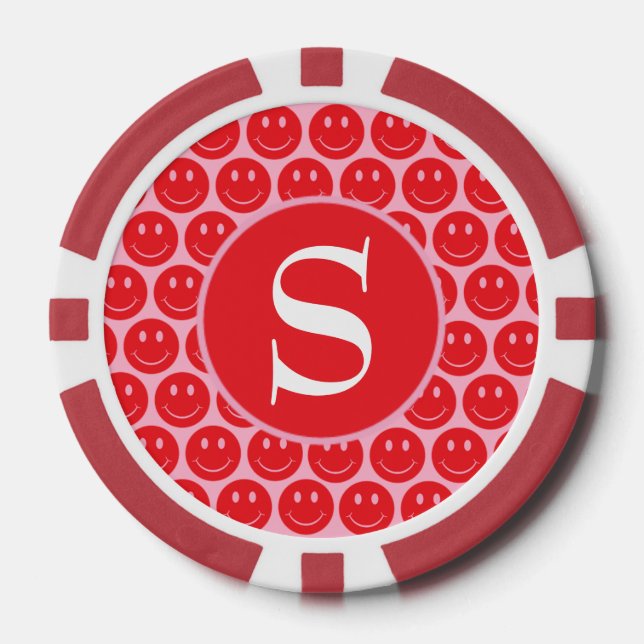 Lot De Jeton De Poker Joyeux visage (Recto)