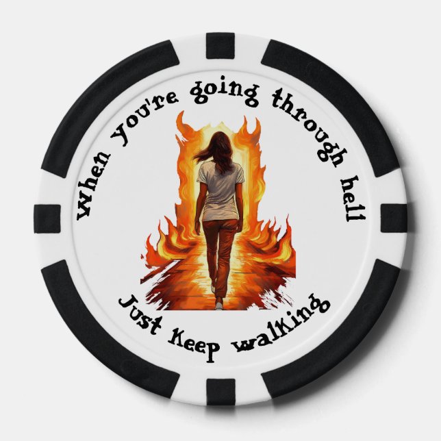 Lot De Jeton De Poker Just Keep Walking (Recto)