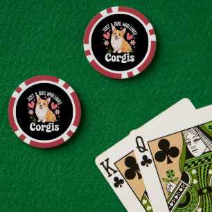 Lot De Jeton De Poker Juste une fille qui aime les Corgis
