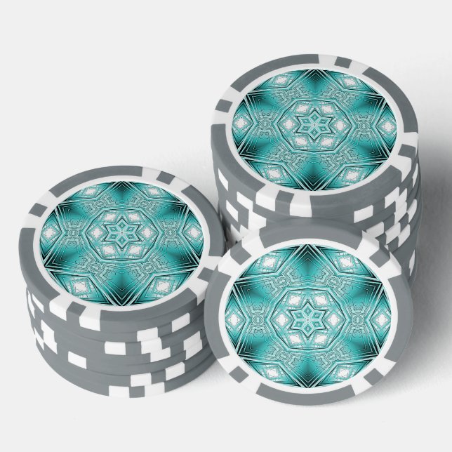 Lot De Jeton De Poker Kaleidoscope arctique (Empiler)