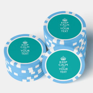 Lot De Jeton De Poker KEEP CALM personnalisé et votre texte