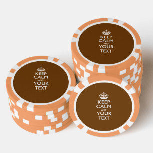 Lot De Jeton De Poker KEEP CALM personnalisé et votre texte