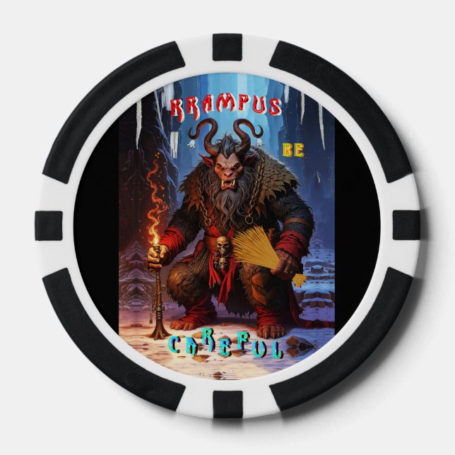 Lot De Jeton De Poker Krampus Soyez prudent (Recto)