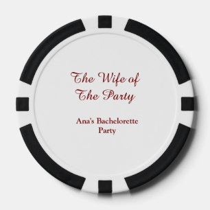 Lot De Jeton De Poker La femme de la fête nom de la soirée de célibatair