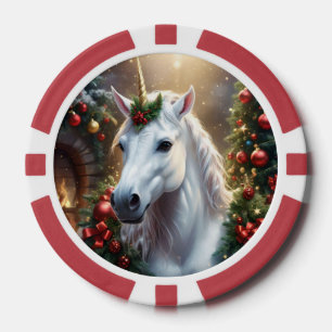 Lot De Jeton De Poker « La Licorne de Noël »