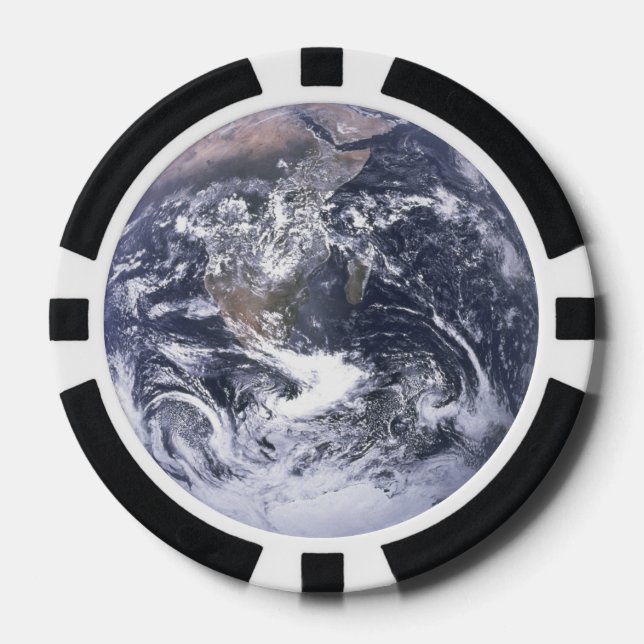 Lot De Jeton De Poker La terre de planète (Recto)
