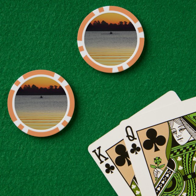 Lot De Jeton De Poker Lac Wendouree Calme Avant la Tombée de la Nuit (Table de poker (double))