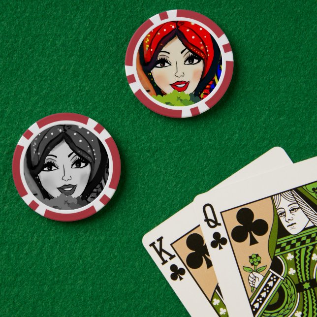 Lot De Jeton De Poker Lady Luck Game Night  (Table de poker (double))