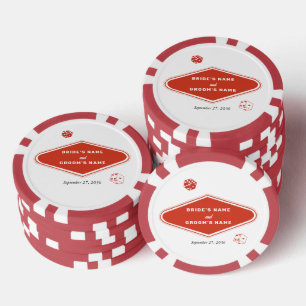Lot De Jeton De Poker Las Vegas Casino Destination Mariage Rouge Blanc
