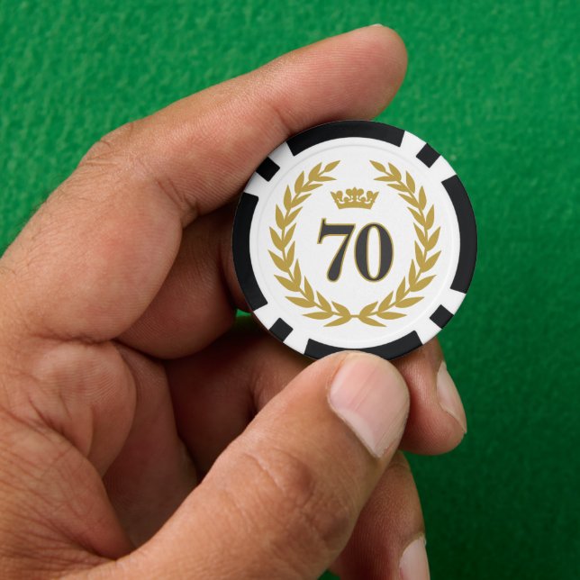 Lot De Jeton De Poker Laurel Wreath et Crown 70e anniversaire (main)