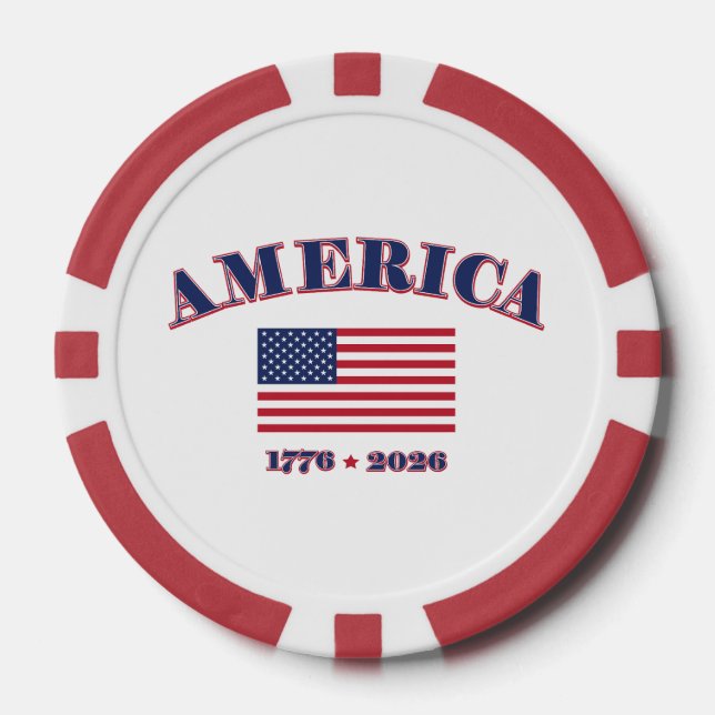 Lot De Jeton De Poker Le 250e anniversaire de l'Amérique (Recto)
