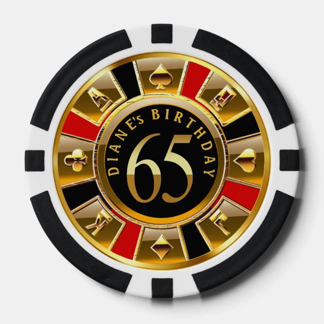 Lot De Jeton De Poker Le 65e anniversaire de Diane (Recto)