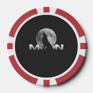 Lot De Jeton De Poker le cri du loup sous la pleine lune