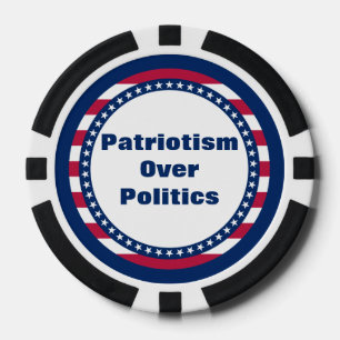 Lot De Jeton De Poker Les étoiles et le patriotisme sur la politique