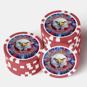 Lot De Jeton De Poker L'Esprit de 1776, 2026 L'aigle rouge de feu d'Amér