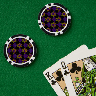 Lot De Jeton De Poker L'image à thème Hanukkah de SlipperyJoe's jaune do