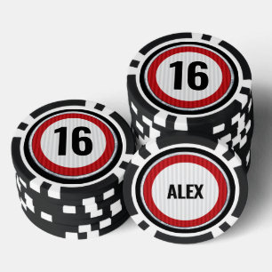 Lot De Jeton De Poker Limite de vitesse des 16 ans d'âge